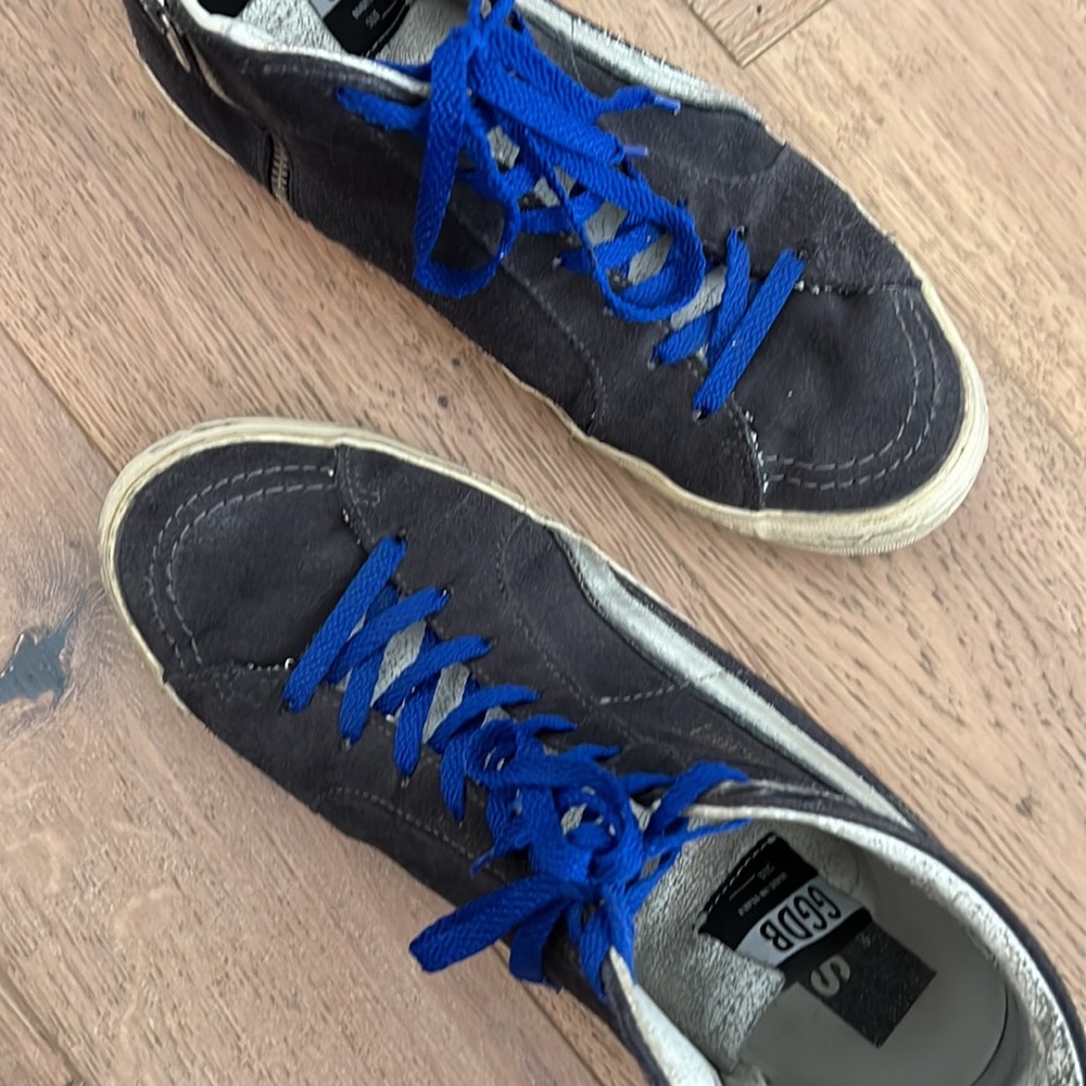 Golden Goose Slide 11 44 men’s blue suede sneakers - Picture 3 of 5